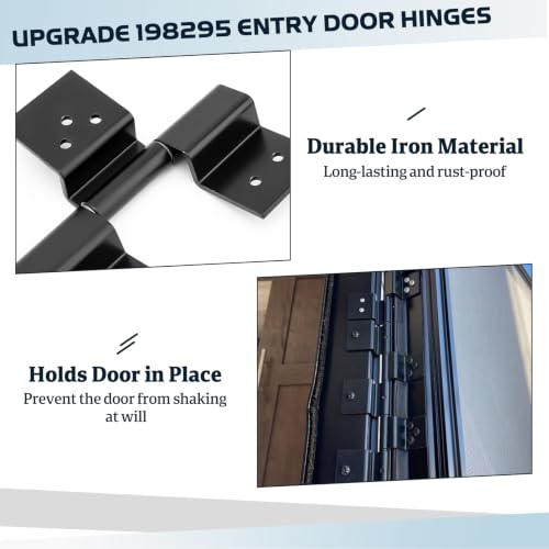 2 Pack Upgrade 6 Leaf RV Entry Door Hinge Kit with 28 - Image 5
