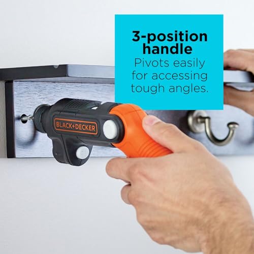 BLACK+DECKER Cordless Screwdriver with LED Light 4V MAX | Hand Tools - Image 5