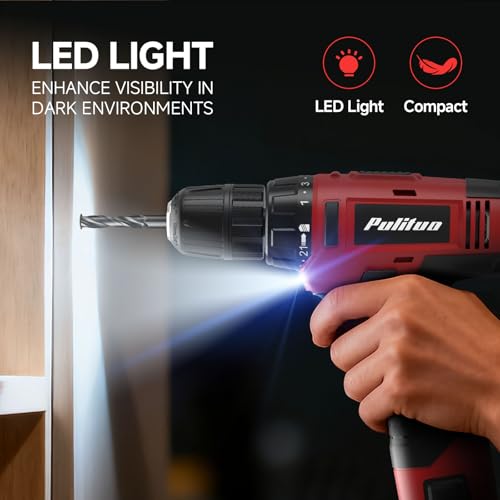 PULITUO 149-Piece Home Drill Set with Red 12V Cordless | Hand Tools - Image 7