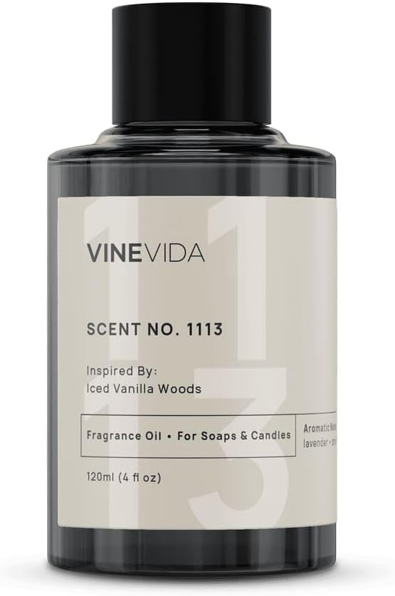 VINEVIDA [4oz] Iced Vanilla Woods Fragrance Oil for Candle Making and Soap Making - Premium Candle Scents for Soy Candles