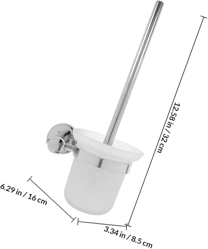 BESPORTBLE Stainless Steel Toilet Bowl Cleaning Brush with Holder, Thick 304 Metal Toilet Scrub Brush Set for Bathroom Deep Cleaning and Home Accessories