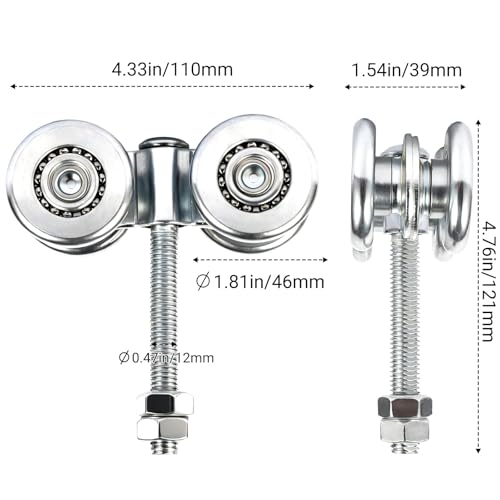 2Pcs Heavy Duty Barn Door Rollers - Sliding Door Rollers - Image 3