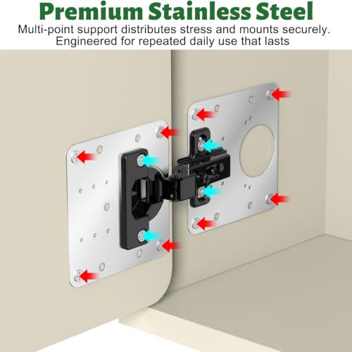 20 Pcs Stainless Steel Cabinet Hinge Repair Plate Door Hinge - Image 7