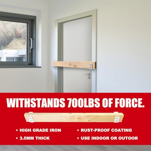 SecurityMan Heavy Duty 2x4 Door Barricade Brackets - Kick Proof - Image 5