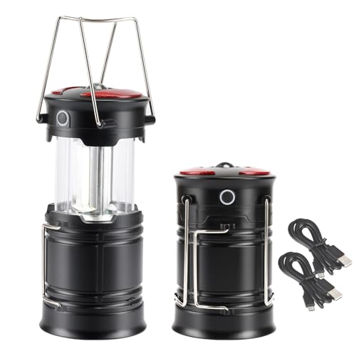Lichamp 2 Pack Camping Lanterns Rechargeable and Battery - Image 2