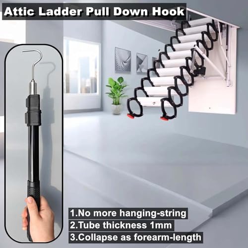 Extendable Attic Pull Down Hook, Ladder Door Stairs Puller - Image 6