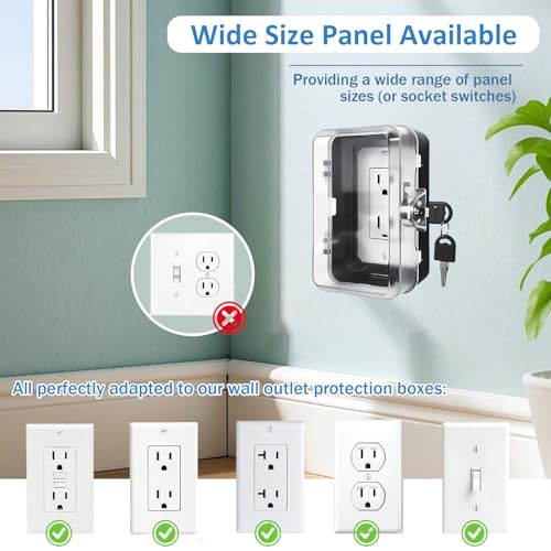 Child Proof Outlet Lock Box with 2 Durable Keys - Heavy | Hand Tools - Image 4