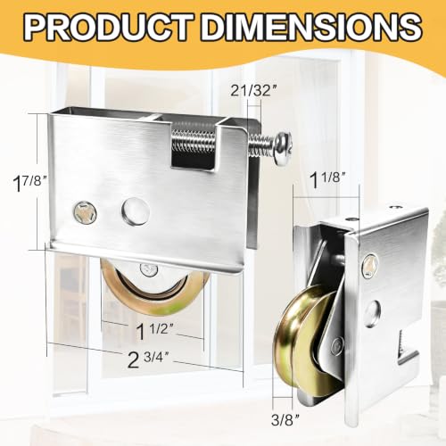 0C5Y00P0 Sliding Door Rollers ReplacementCompatible with Pella - Image 3
