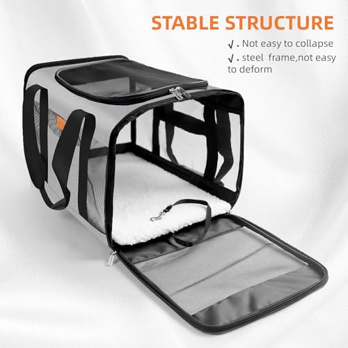 YUNIQUE Soft-Sided Cat & Dog Carrier for Pets Up to 15 - Image 5