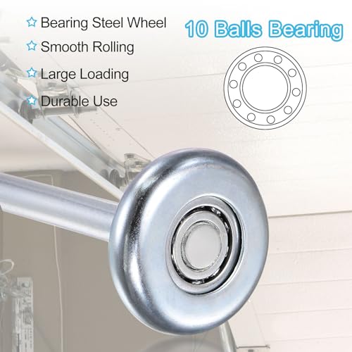 uxcell 10pcs 1.8" Steel Garage Door Rollers for 2" Garage Track - Image 5
