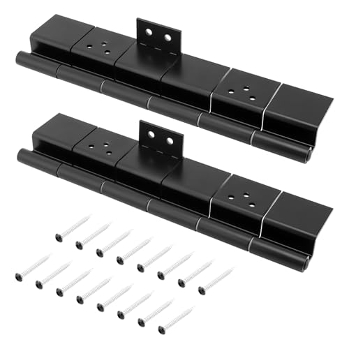 2 Pack Black RV Entry Door Hinge Kit, 6 Leaf Trailer Door Hinges - Image 2