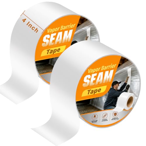 2 Roll Vapor Barrier Tape 4" x 180 ft (Each), 9 Mil Polyethylene - Image 2