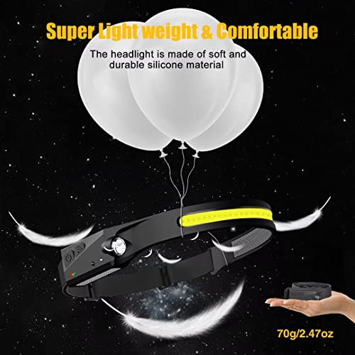 Headlamp Rechargeable, 230° Wide Beam Head Lamp LED - Image 7
