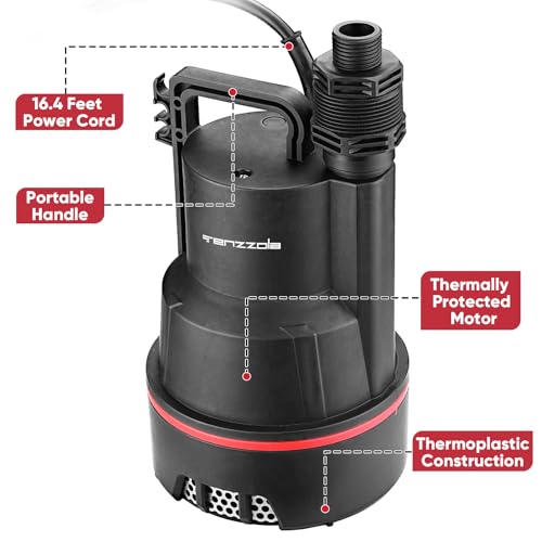 Sump Pump Submersible Utility Water Pump Thermoplastic - Image 5