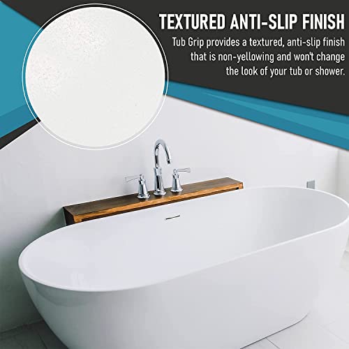 Anti-Slip Bath & Shower Floor Solutions (2 Bottles) - Tub Grip - Barefoot Friendly Non-Slip Coating Fixes Slippery Fiberglass & Acrylic Showers & Tubs
