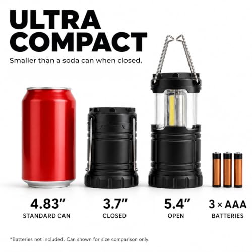 MalloMe Camping Lights LED Lantern Flashlights, Battery - Image 3