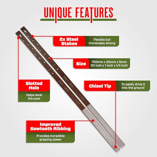 Pack of 4 Easy Fence Post Repair Kit (to Fix 2 Broken Wood - Image 6