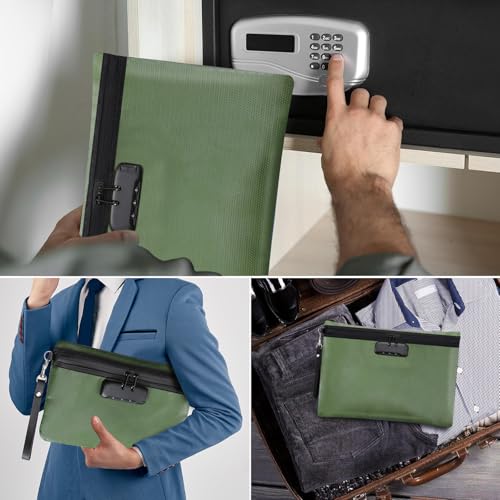 Nezyo 2 Pcs Fireproof Document Bag with Lock, Waterproof Money - Image 7