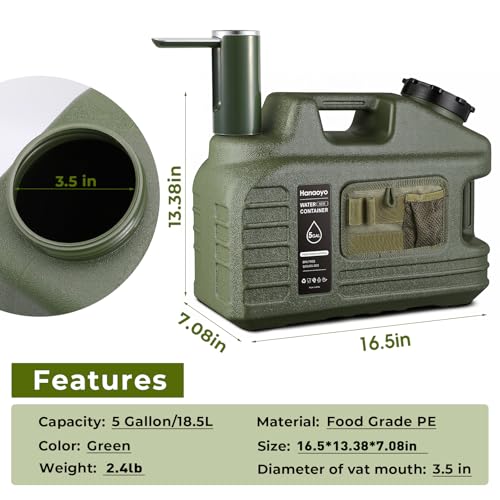 Hanaoyo 5 Gallon Portable Container with Touch Control - Image 3