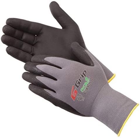 Liberty Glove & Safety G-Grip Nitrile Micro-Foam Palm Coated Seamless Knit Work Gloves with 13-Gauge Gray Nylon Shell (2 Dozen) (Extra Large)