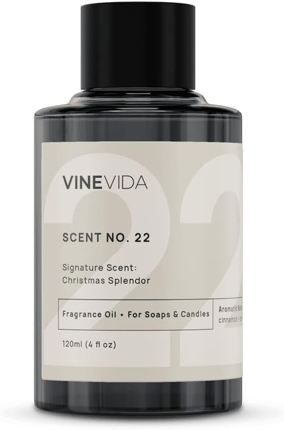 VINEVIDA [4oz] Christmas Splendor Fragrance Oil, Holiday Scents for Candle Making - Made in USA Scents for Candle Making - Christmas Fragrance Oil
