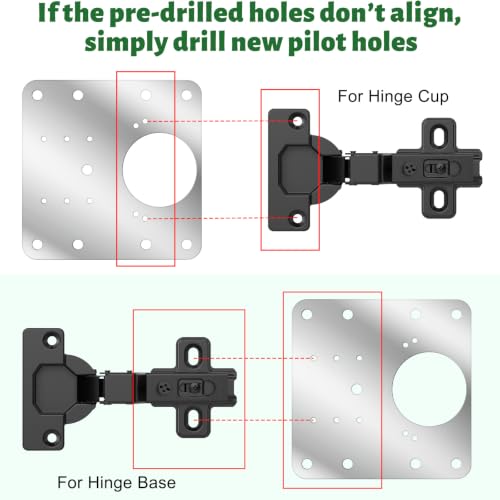 20 Pcs Stainless Steel Cabinet Hinge Repair Plate Door Hinge - Image 6