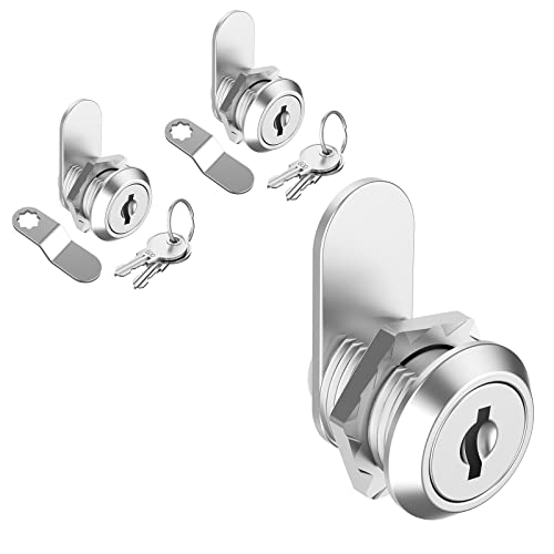 2 Pack Cabinet Locks with Keys, 5/8" Cam Lock Keyed Alike - Image 2