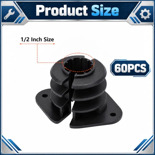 60Pcs 1/2" PEX Pipe Clamps, Pipe Support Clips for Studs - Image 4