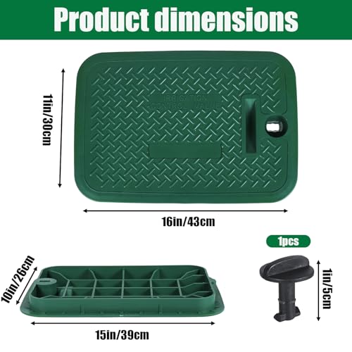 12 x 17 Inch Irrigation Valve Box Cover, Rectangular Sprinkler - Image 3