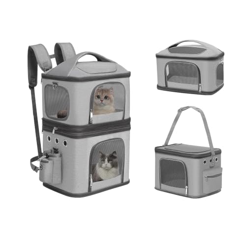 HOVONO Detachable Double Cat Backpack Carrier for 2 Pets - Image 2