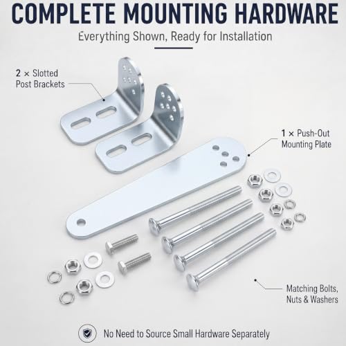 Hicarer 2 Set Gate Opener Hardware Brackets, Metal - Image 3