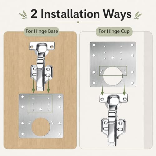 24 PCS Cabinet Hinge Repair Plate Kit, Upgraded 1.0mm | Home Repair - Image 4