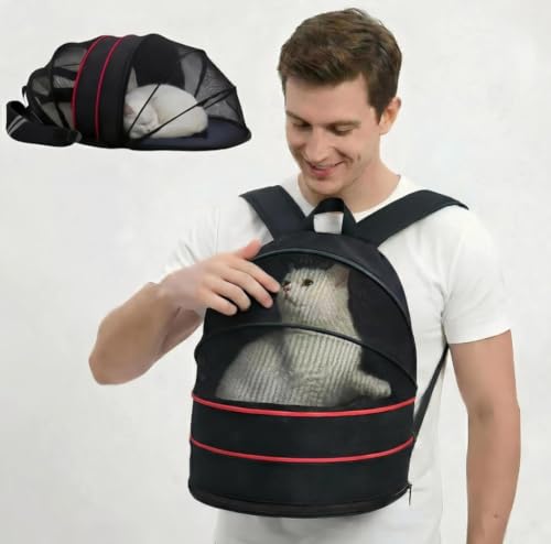 Expandable Cat Backpack Carrier with Breathable Front - Image 2