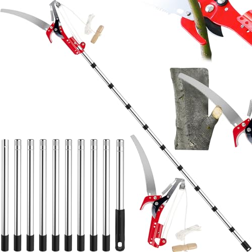 13ft Pole Saws for Tree Trimming, Lightweight Stainless Steel - Image 2