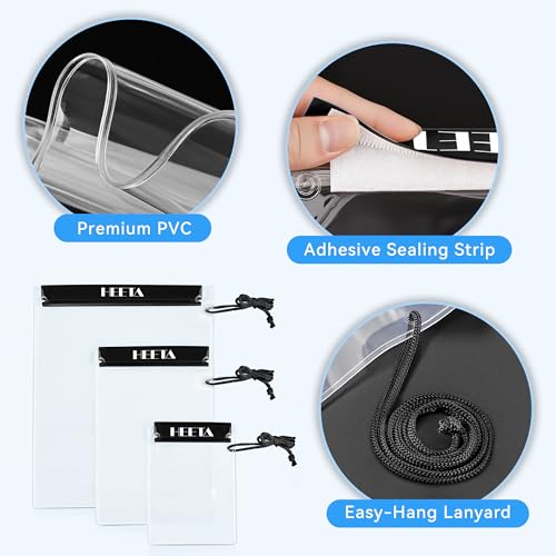 HEETA 5-Pack Clear Waterproof Dry Bag Pouch Document - Image 6