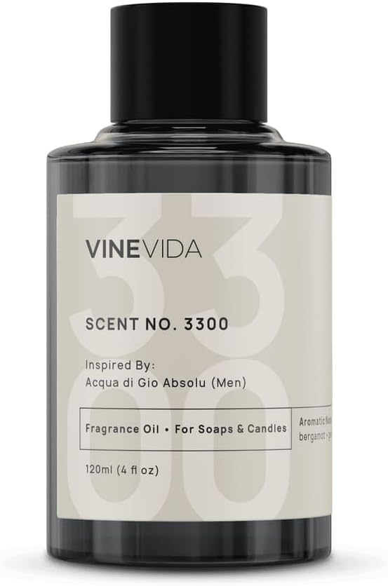 VINEVIDA [4oz] (Our Version of) Acqua Di Gio Fragrance Oil for Soap Making Scents for Candle Making, Perfume Oils, Soy Candles, Cologne for Men, Beard Oil, Massage Oil, Bath Bombs, Linen Spray