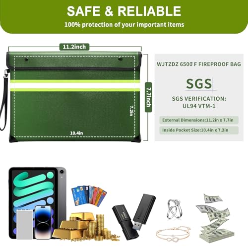 Upgraded Fireproof Money Bag,10 Layers of Heat Insulated - Image 6