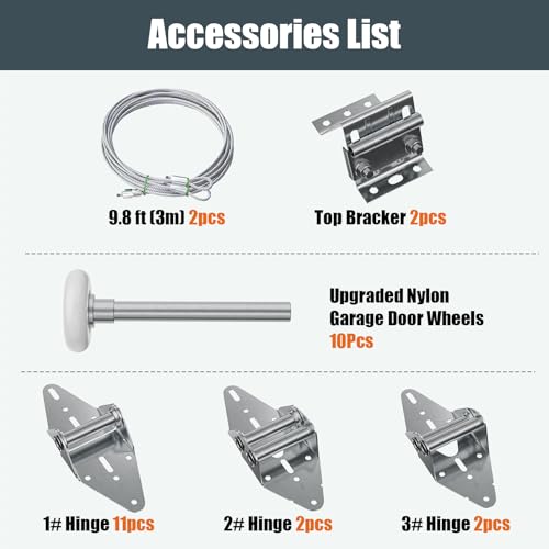 Garage Door Hardware Kit for 16'x7' and 18'x7' Height - Image 5