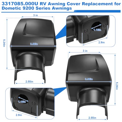 3317085.000U RV Awning Motor Cover Kit Replacement for Dometic - Image 3