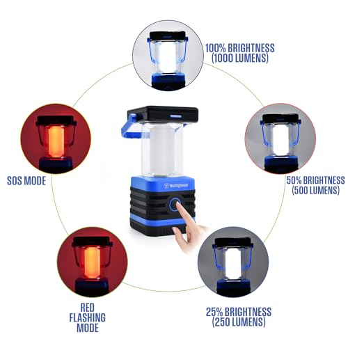 Solar Rechargeable Camping Lantern, 1000 Lumen LED Lantern - Image 3