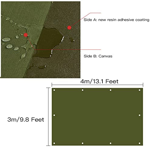 Tarp Canvas,Heavy Duty Waterproof for Outdoors - Image 4