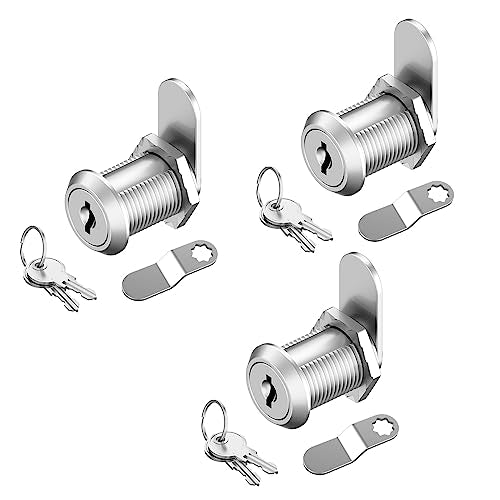 Jayseon 3 Pack Cabinet Locks with Keys, RV Cam Lock Keyed - Image 2