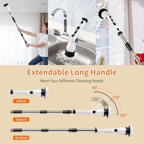 Electric Spin Scrubber, Power Cordless Cleaning Brush - Image 6