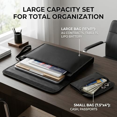 SUREMAX Waterproof Document Bag Set of 2, 15 x 11 in & 7.5 x 4 in - Image 6