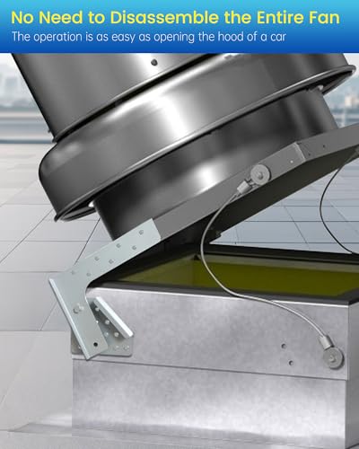 11.8" × 9.8" Exhaust Fan Hinges for Restaurant Canopy Hood - Image 4