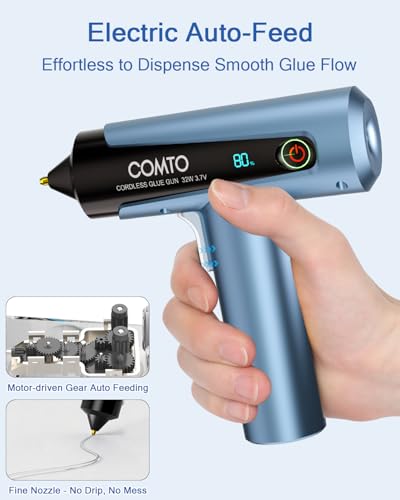 Cordless Hot Glue Gun, Auto Glue Feeding with 30 Glue Sticks - Image 6