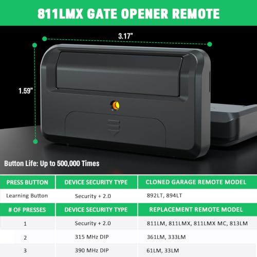 Upgrade 811LMX Gate Opener Remote Replacement for Liftmaster - Image 3