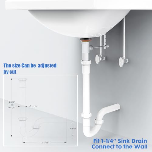Bathroom Sink Drain Kit,1-1/4” P Trap or S Trap Plumbing | Home Repair - Image 4