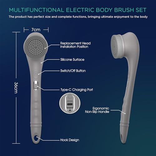 VOYOR Electric Body Brush Back Scrubber for Shower - Image 7
