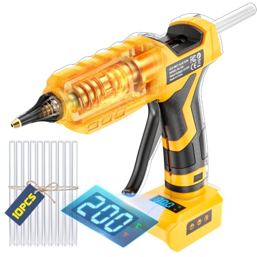 Cordless Hot Glue Gun Digital 100-200°C Temperature Adjustable - Image 2